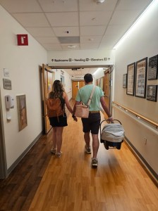 Ashley and her husband leave the NICU for the final time with Baby Girl in tow