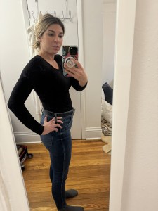 Pregnancy progress photo at 4 weeks